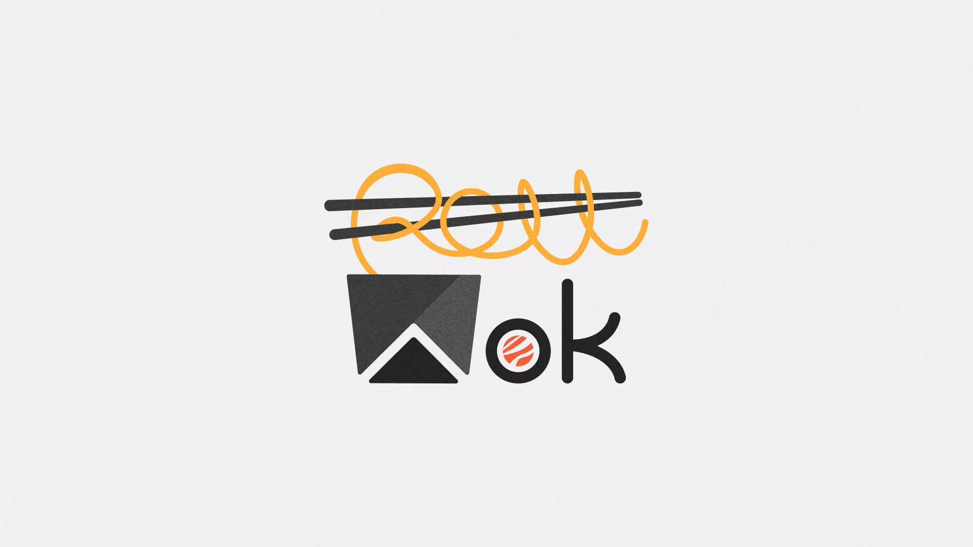 Разработка логотипа суши-бара «Roll Wok Club» в Медногорске